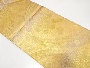 華紋に花更紗模様織り出し　振袖用袋帯